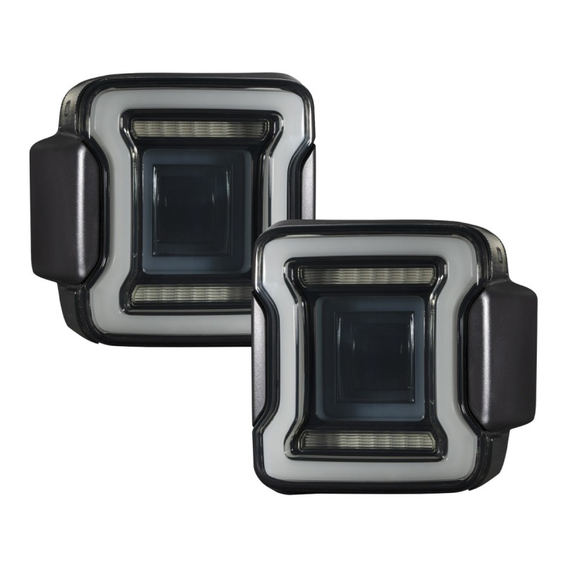 Jeep Wrangler Tail Lights - Rear - FORM Lighting - LED Sequential - Smoked - `18-`23